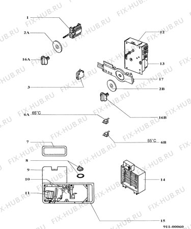 Взрыв-схема посудомоечной машины Electrolux ESI623 - Схема узла Housing 001